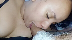 Excessive Gagging, With Her Grasping Mouth She Fucks, Till She Feels The Creampie Dripping