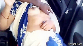 Unique- Sexy Telugu Bhabhi Boob And Pussy Fingering By Hubby Whereas He Is Driving Automobile