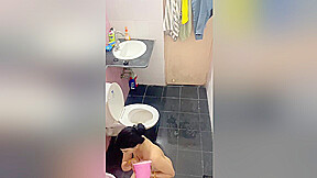 At this time Unique-bhabhi Bathing Seize In