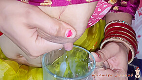 Horny Bhabhi Makes Yummy Espresso From Her Contemporary Breast Milk For Devar By Squeezing Out Her Milk In Cup
