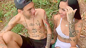 Lovely Younger Woman Enters The Woods With Gifted Tattooed And Has A Shock With Petite Teen