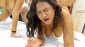 Two Ladies Fucked In Entrance Of Their Stepfather