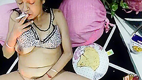 Horny And Scorching Girl Smoke Cigarette, Fore Play Her Intercourse