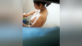 At present Unique -sexy Desi Bhabhi Bathing Report In 4